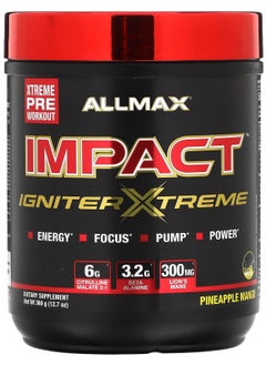 Allmax IMPACT Igniter Xtreme, Pre-Workout, Pineapple Mango, 12.7 oz (360 g) 