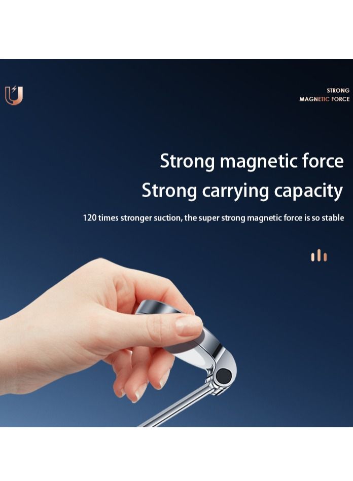 Rock Pow 2025 new car bracket mobile phone Mag safe, magnetic suction, folding high-end navigation car Apple dedicated  - Image 4
