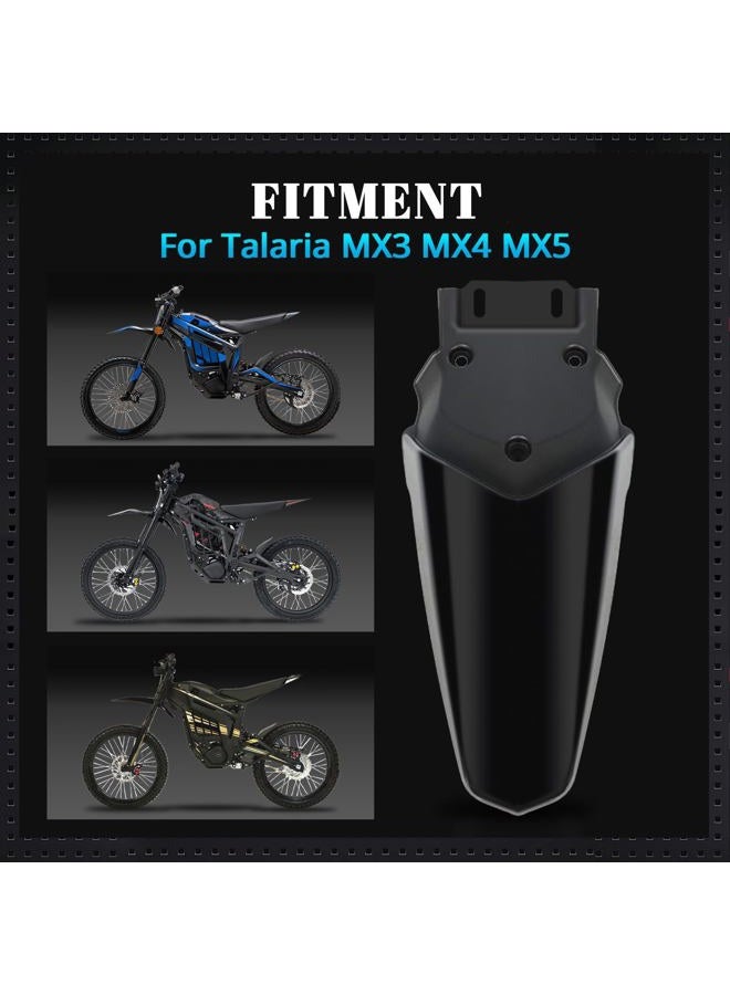 CHANGCHENG Rear Fender for Talaria - Protector Plastic Motorcycle Fender Mudguard for Talaria Sting MX3 MX4 MX5 Electric Dirt Bike Black - Image 3