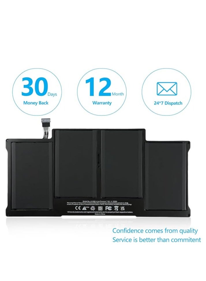 Terabyte Compatible 7.6 V/55 Wh A1496 Laptop Battery for MacBook Air 13 Inch A1369 (Late 2010 Mid 2011) A1466 (Mid 2012 2013 Early 2014 2015 2017) A1405 A1377 MC965LL/A MC965LL/A MC966 6 MD231 MD760 MD761 - Image 4