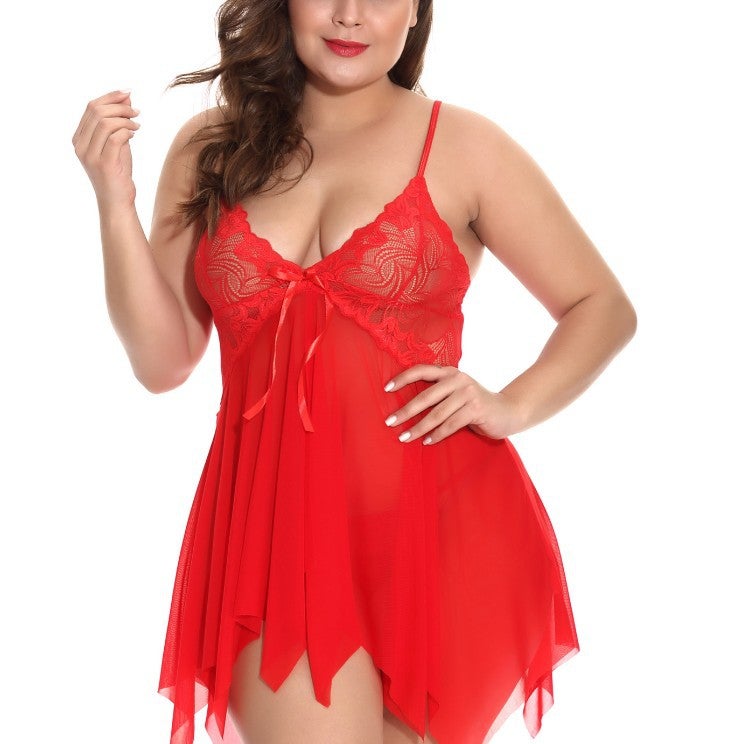 European and American foreign trade plus size sexy pajamas AliExpress fat woman loading source new plus size sexy underwear blue 6xl - Image 2