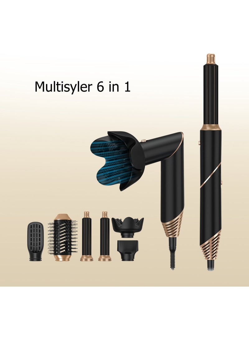 ELTRAZONE 6-in-1 Multifunction Hair Dryer Brush with Replaceable Styling Heads – Foldable Fast-Heating Hot Air Comb with Heat-Resistant Glove – Non-Damaging Styler for All Hair Types & Home Use - Image 5