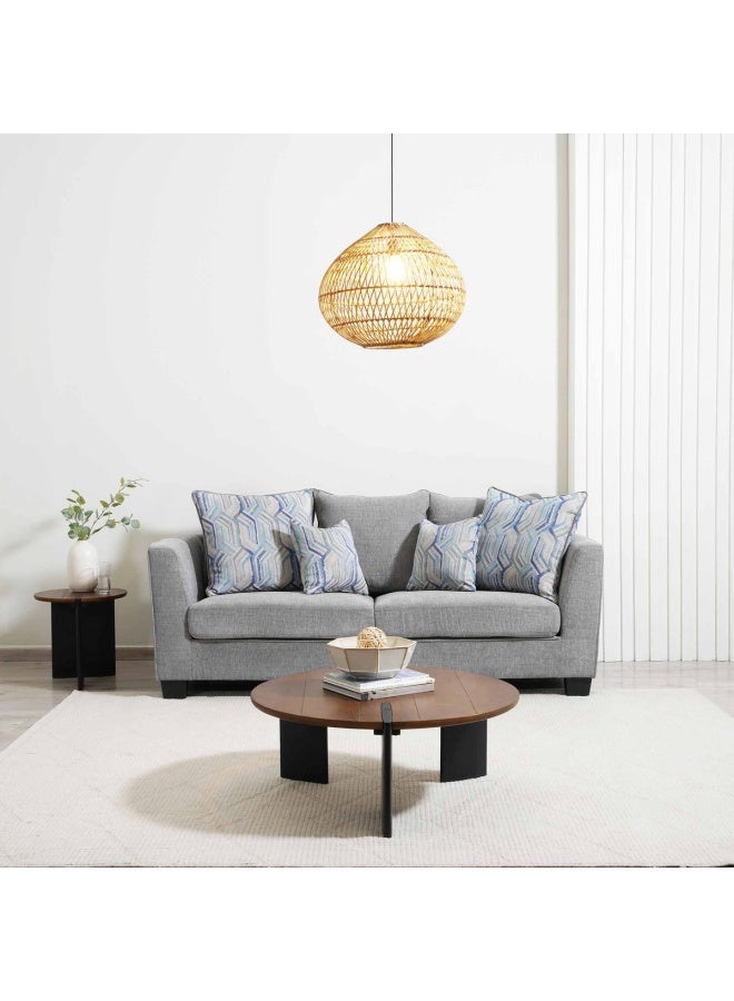 Pan Home Lewisburg 3 Seater Sofa Grey - Image 2