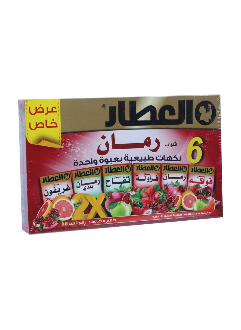 alattar - Pomegranate - 6  Natural Flavors in One Pack 24 Tea bags - Image 1
