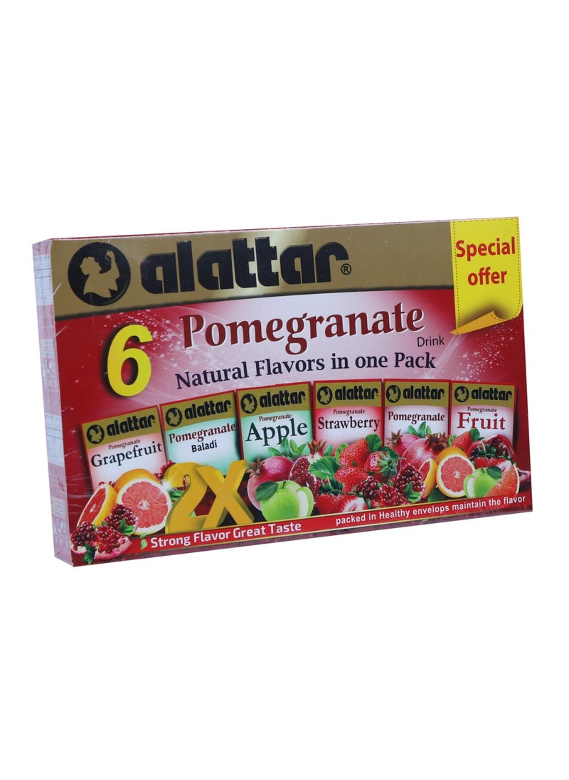 alattar - Pomegranate - 6  Natural Flavors in One Pack 24 Tea bags - Image 1