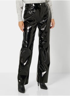 VERO MODA بنطال PU عالي الارتفاع  - Image 1