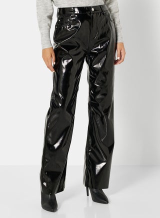 High Rise PU Pants