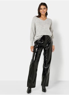 VERO MODA بنطال PU عالي الارتفاع  - Image 4
