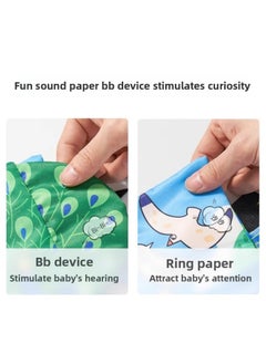 Generic Cloth Book Early Education Baby Can't Tear It, Can Bite Three-dimensional Tail Hand Tear Book 6 Months Baby Cognitive Educational Toy 4-Color:[2 Large Cloth Books] Forest + Fruits And Vegetables  - Image 5