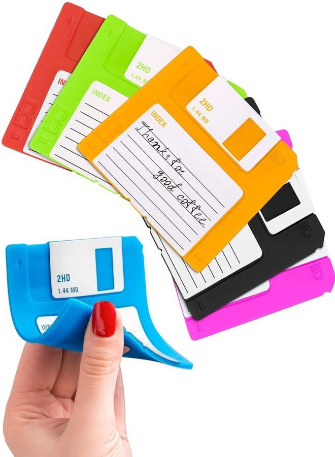 DIMROM Set of 6 Floppy Disk Coasters - Fun, Colorful Decoration for your Table | GR8 Gift for Computer Enthusiasts - Image 1