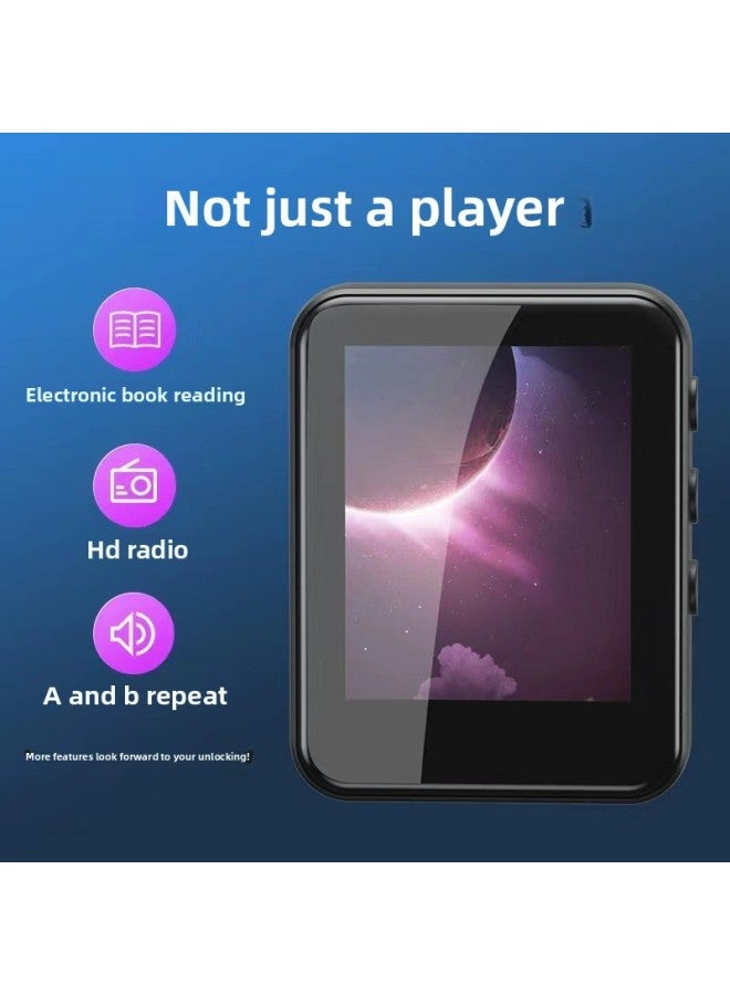 Mahdi Can Put Outside Bluetooth Mp3 Student Walkman Mp4 Player Metal Compact Full Screen Mp5 Wholesale-Body Color:Black (with Bluetooth)-Memory Capacity:8GB  - Image 4