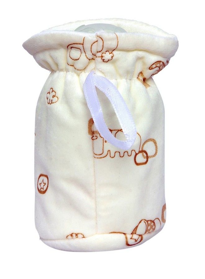 Alya Soft Attractive Stretchable Velvet Plush Cartoon Overall Printed Baby Feeding Cover With Holding Strap Back Suitable For Feeding 40Ml 50Ml 60Ml Broad And Narrow Neck Feeding Bottles (Blueyellow) - Image 5