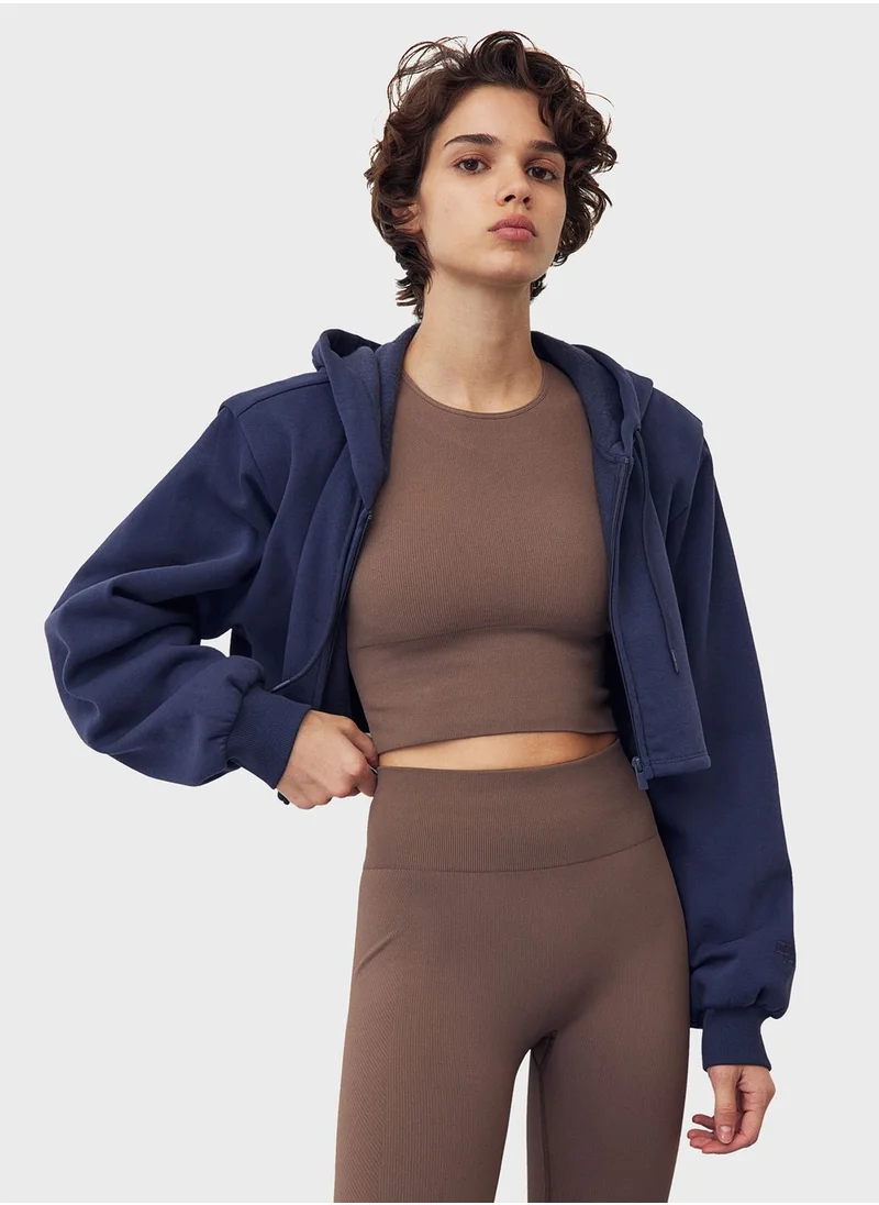H&M Drymove™ Knitted Crop Sports Bra