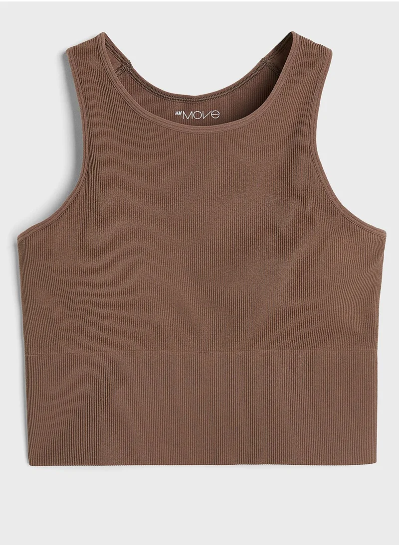 H&M Drymove™ Knitted Crop Sports Bra