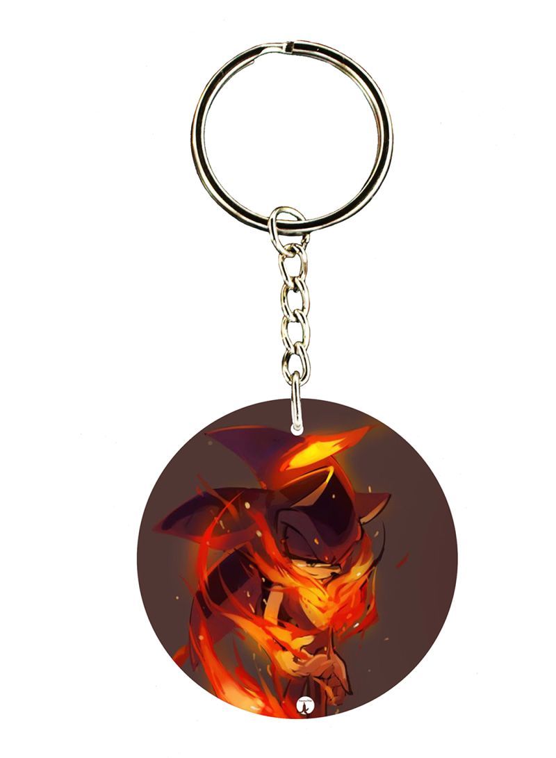 RKN Keychain Of The Video Game Sonic ( 2 Sides)