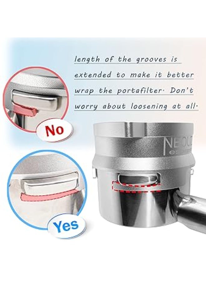 نيوزا "قمع جرعات القهوة الذكي بدون استخدام اليدين من نيوزا مقاس 54 ملم – أداة توزيع احترافية لتحضير الإسبريسو، ملحق بورتافلتر متوافق مع ماكينة سيج بريفيل باريستا برو وسلسلة 8، تصميم متين لتحضير القهوة بدقة في المقاهي والمنازل" - Image 5