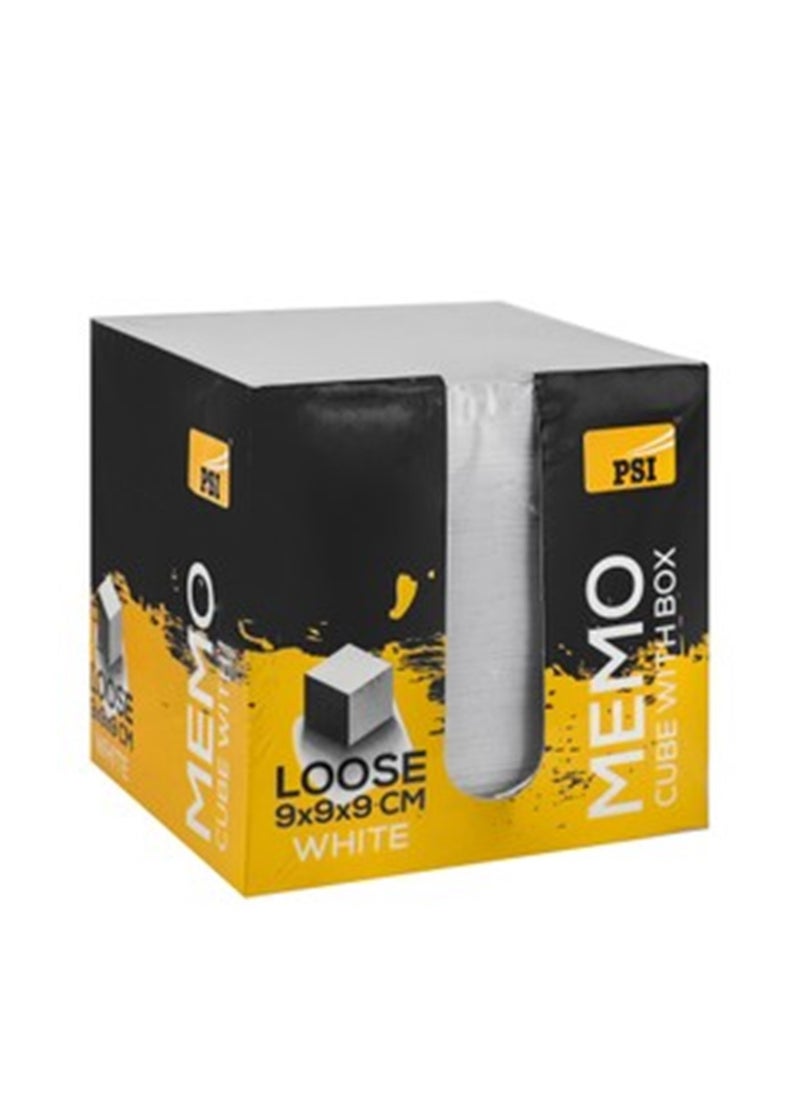 Psi - White Loose Sheet Memo Cube With Box - Image 1