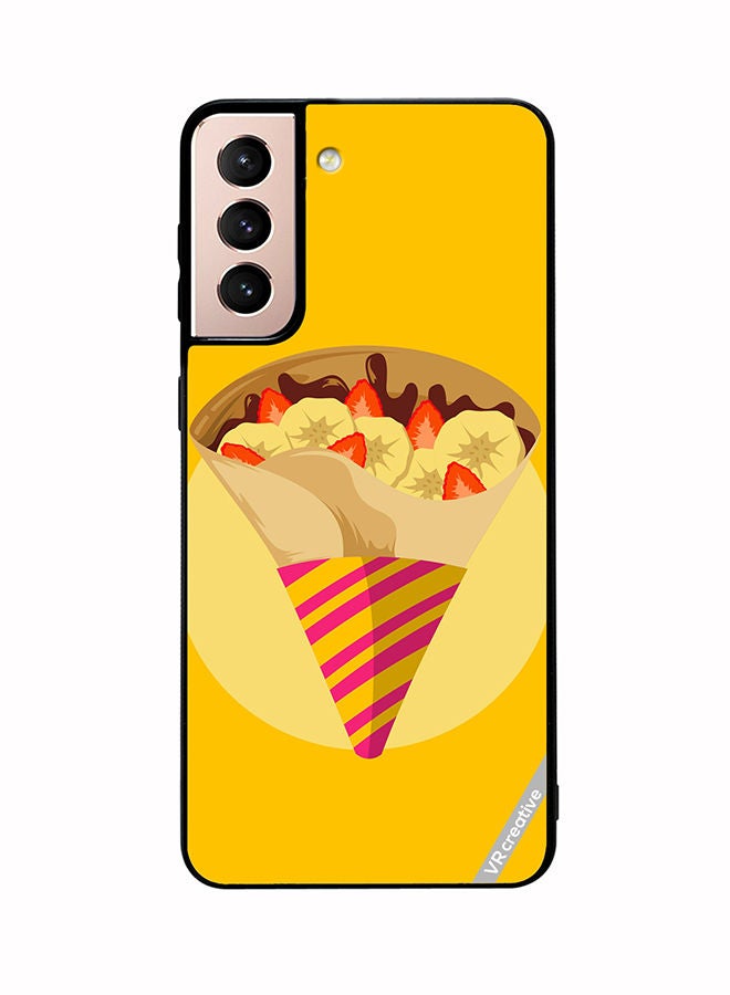 VR CREATIVE Protective Case Cover For Samsung Galaxy S21 5G A Delicious Crepes With Lots Of Toppings Design Multicolour - Image 1