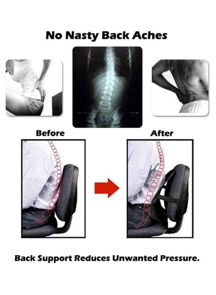 Lumbar Support, Car Mesh Back Support with Massage Beads Ergonomic Designed for Comfort and Lower Back Pain Relief - Lumbar Back Support Cushion for Car Seat, Office Chair,Wheelchair With Adjustable - Image 4