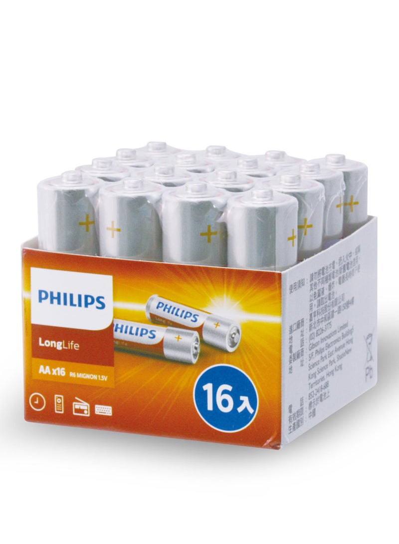 PHILIPS LONGLIFE AA 1.5V 16PCS R6L16F/97 - Image 1