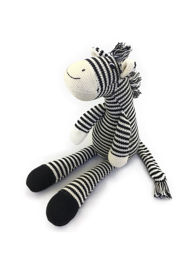 Ice King Bear Zebra Stuffed Animal Soft Plush Toy 10 Inches (Hand Knitted) - Image 3