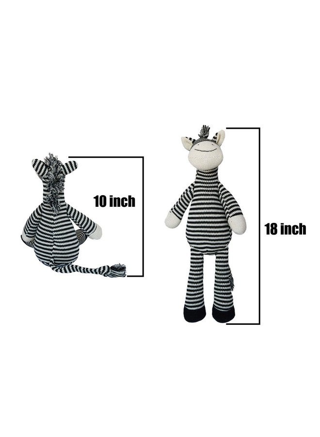 Ice King Bear Zebra Stuffed Animal Soft Plush Toy 10 Inches (Hand Knitted) - Image 5