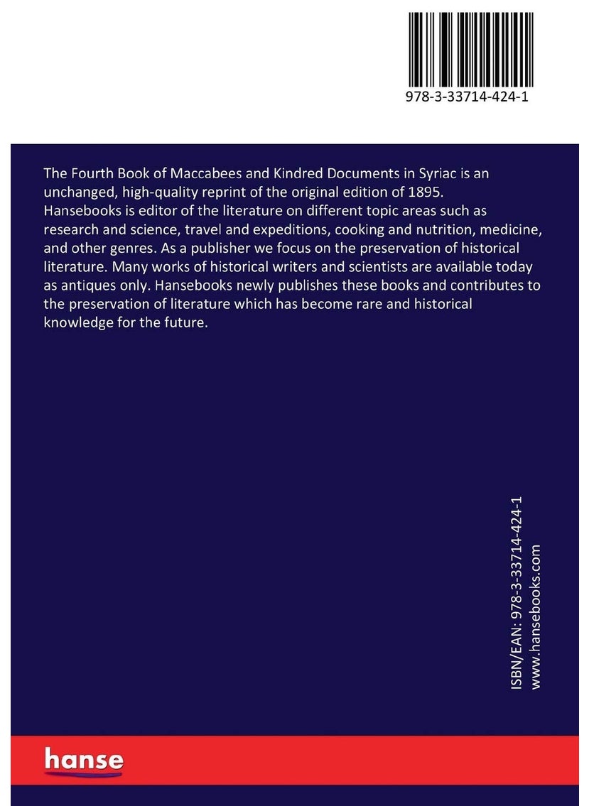 The Fourth Book of Maccabees and Kindred Documents in Syriac  - Image 2