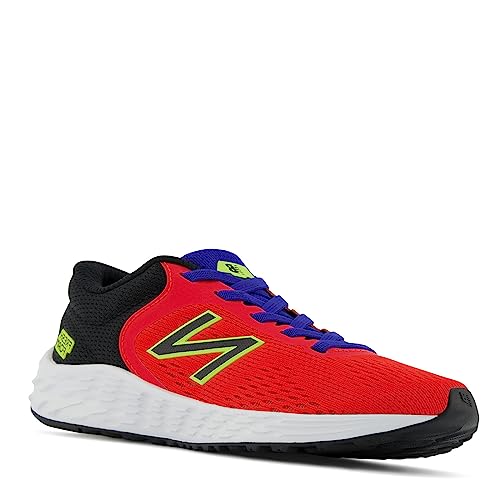 New Balance Kid's Fresh Foam Arishi V2 Bungee Running Shoe, Neo Flame/Black/Lemonade, 2 Infant - Image 2
