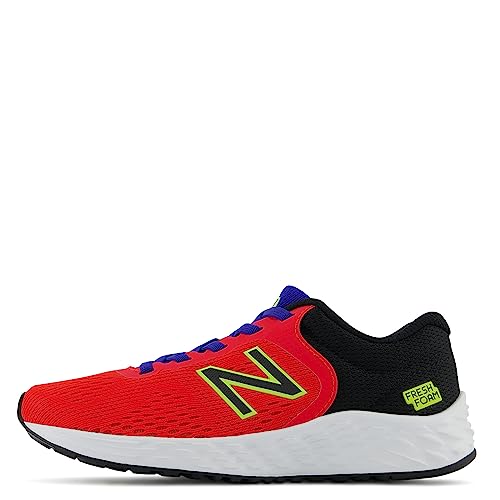 New Balance Kid's Fresh Foam Arishi V2 Bungee Running Shoe, Neo Flame/Black/Lemonade, 2 Infant - Image 4