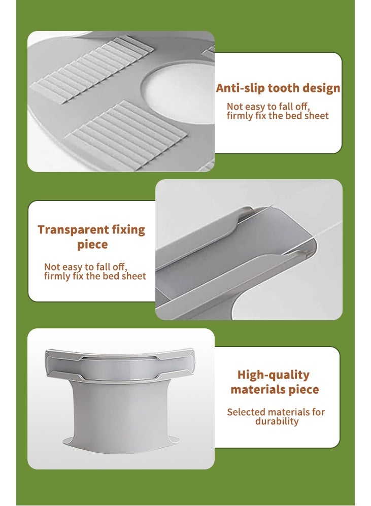 MaWadda 4-Piece Bed Sheet Holder Set with Lock Straps - Heavy Duty Fitted Sheet Clips & Corner Grippers to Keep Sheets Tight, Universal Fit for All Mattress Sizes. - Image 4