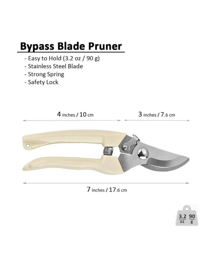 Generic Garden Pruning Shears Set - 2 Pack, 1 Bypass Pruner+1 Straight Blade Scissors, Sharp Garden Shears for Cutting Flowers, Trimming Plants, Bonsai, Fruits Picking  - Image 2