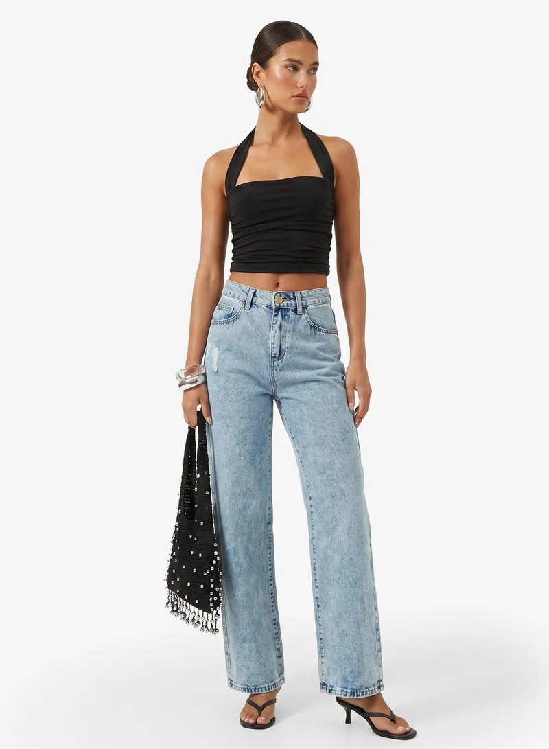 High Rise Straight Fit Jeans