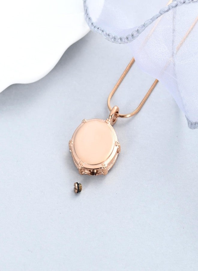 Minicremation Music Drum Cremation Jewelry for Ashes Rockers Jazz Band Drum Urn Necklace Ashes Holder Stainless Steel Keepsake Pendant Necklace(Rose Gold) - Image 5