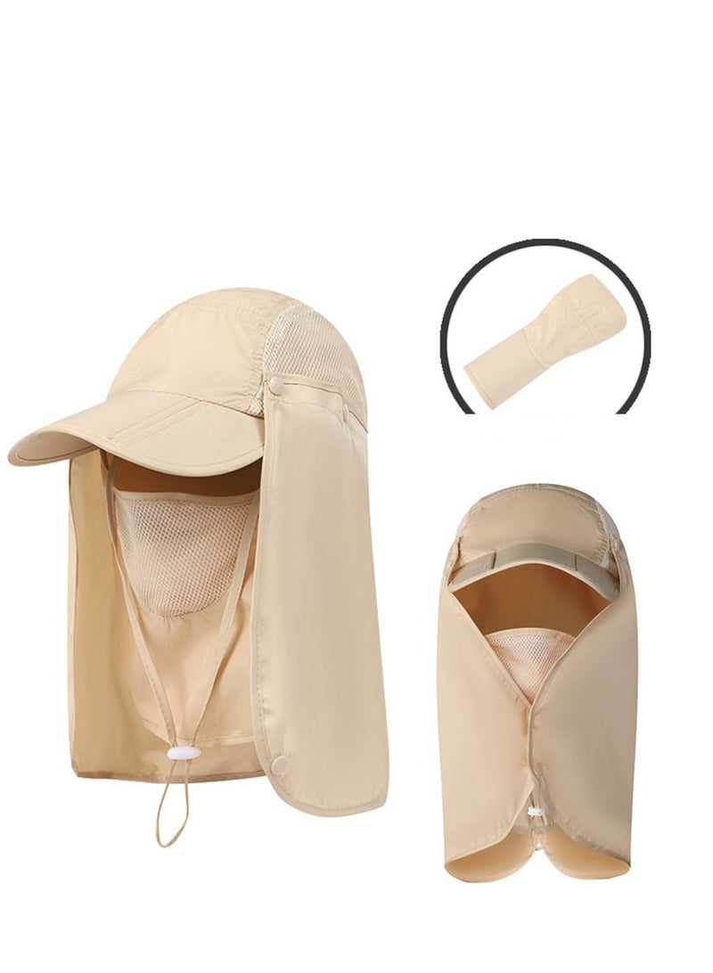 Loquat Fisherman Neck Face Sun Protection Flap Cap 