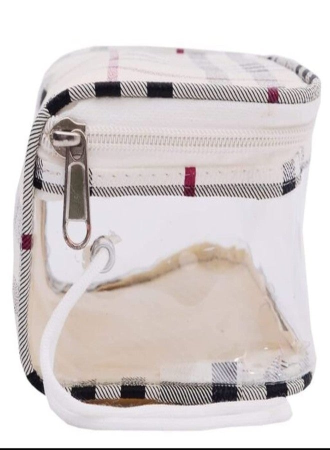 Ankit Traders Set of 4 Multipurpose Transparent Travel Pouch Makeup Toiletry Kit Bag Cosmetic Pouch for Women Makeup Organizer Bag - Image 4