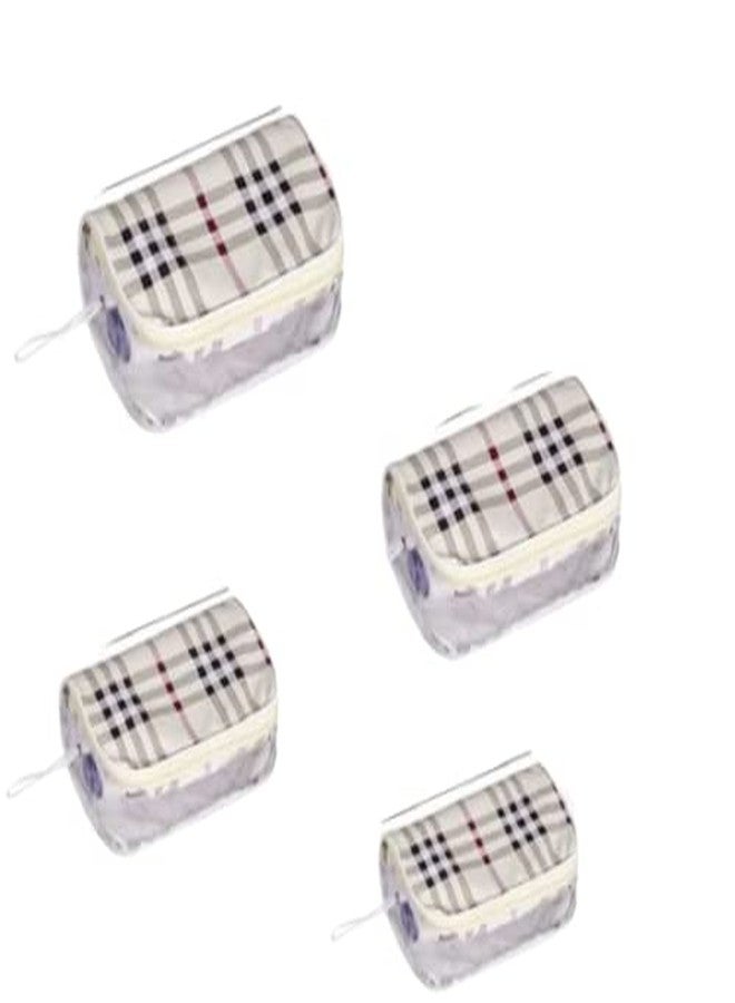 Ankit Traders Set of 4 Multipurpose Transparent Travel Pouch Makeup Toiletry Kit Bag Cosmetic Pouch for Women Makeup Organizer Bag - Image 1