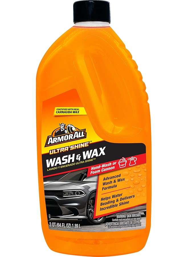 ARMOR ALL Ultra Wash Wax 64 Oz 10346, Orange, Car Wash Wax, 10346, 1 Piece - Image 1