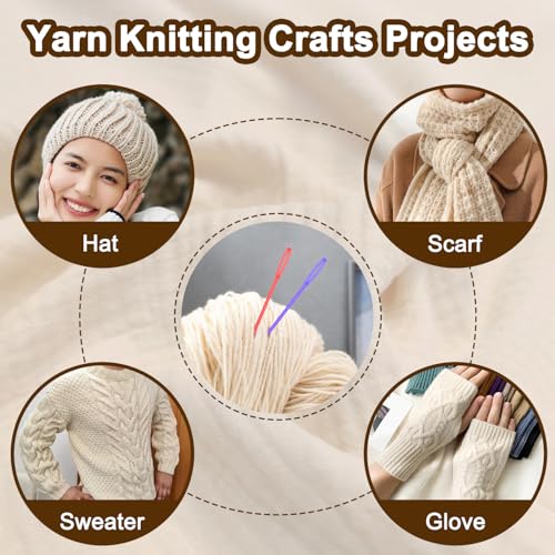 ManTangSun 50 Count 2 Inch Plastic Yarn Needles for Kids, Large Eye Sewing Crochet Needle for Yarn Amigurimi Darning Tapestry Plastic Canvas Needle DIY Sewing Needles Crafts, Assorted Colors - Image 5