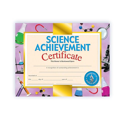 Hayes Science Achievement Certificate, 8.5" x 11", Pack of 30 - Image 2