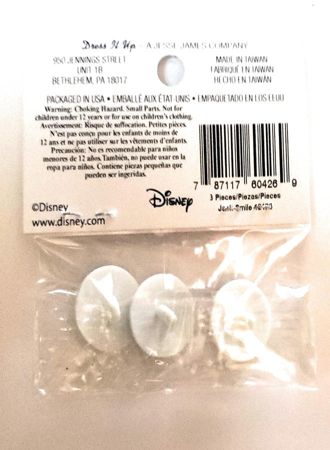Dress It Up Disney's Nightmare Before Christmas Jack Skellington Buttons by Dress It Up Buttons and Embellishments - 3 Pieces - Jack Smile - Image 3