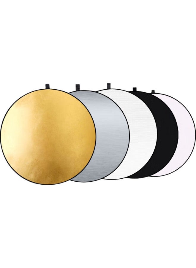 Beiyang 80Cm 5-In Reflector, Photography Studio Foldable Fill Light, Portable Outdoor Photography Softbox, Gold Silver Black White Color Equipment, Light Blocking, Light Shielding, Lighting Board, Shooting Props - Image 1