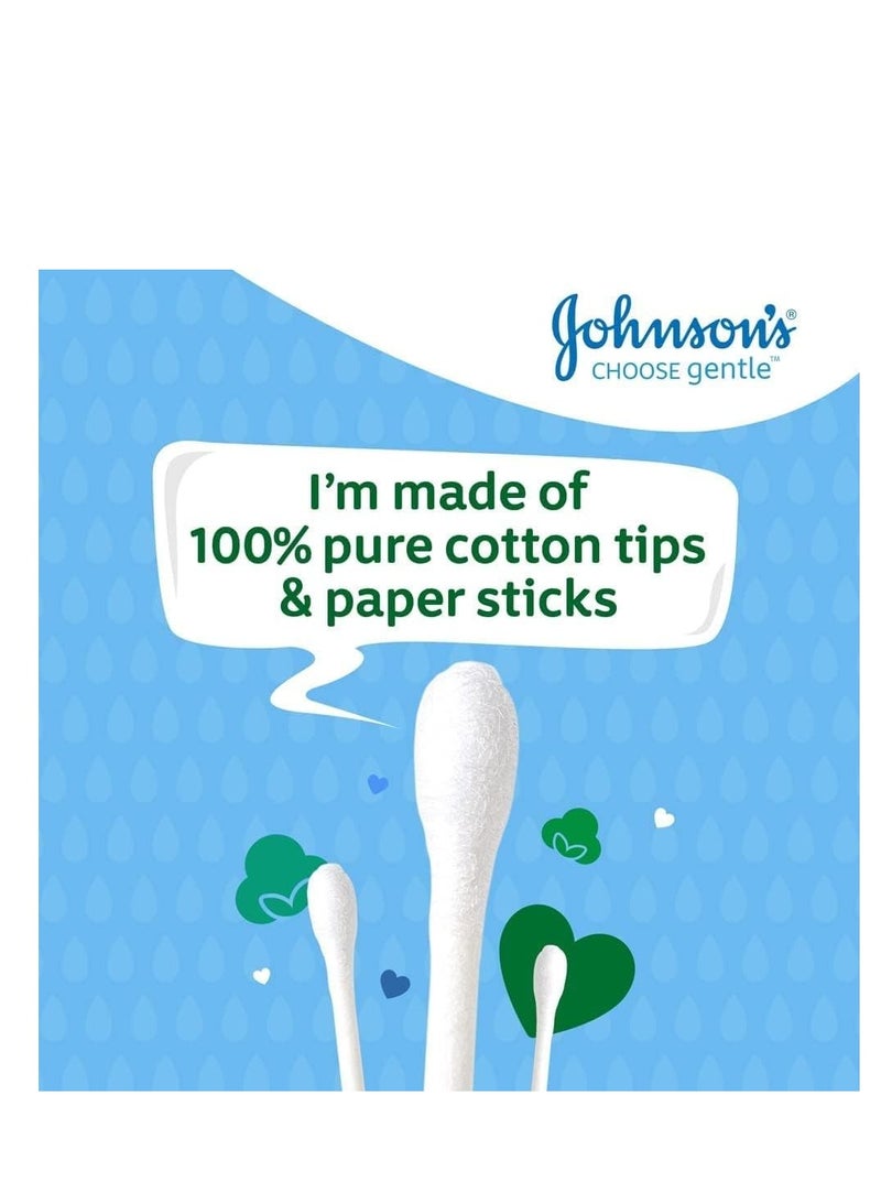 Johnson's 600-Piece Pack Of 6 Baby Cotton Buds (6 Packs Of 100) - Image 3