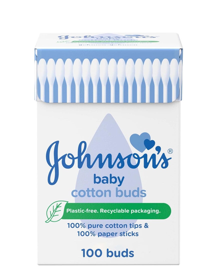 Johnson's 600-Piece Pack Of 6 Baby Cotton Buds (6 Packs Of 100) - Image 2