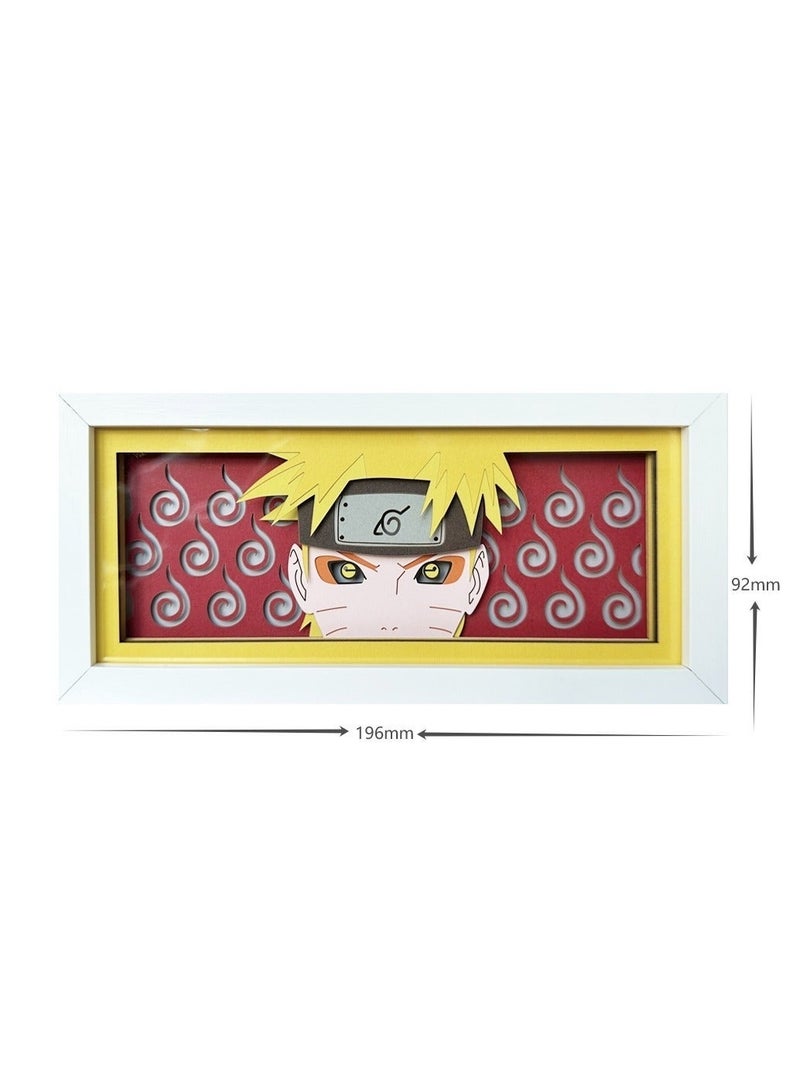 ARNOTEC Naruto 3D Paper-Cut Light Box LED Shadow Night Lamp – Wood & Acrylic Anime Decorative Lamp for Bedroom, Desk, and Gifts - Image 3