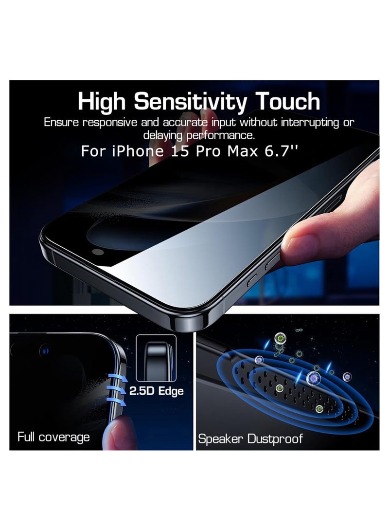 Waldic Samsung Galaxy S24 Ultra Privacy Invisible Shield Tempered Glass Full Glue Screen Protector For Samsung Galaxy S24 Ultra - Privacy Glass  - Image 4