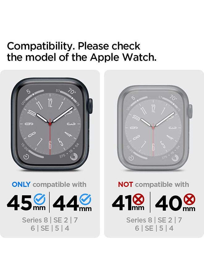 NIBEMINENT Rugged Armor Protector for Apple Watch Case Series 8/7 (45mm) and SE2/6/SE/5/4 (44mm) Cover Matte Black - Image 2
