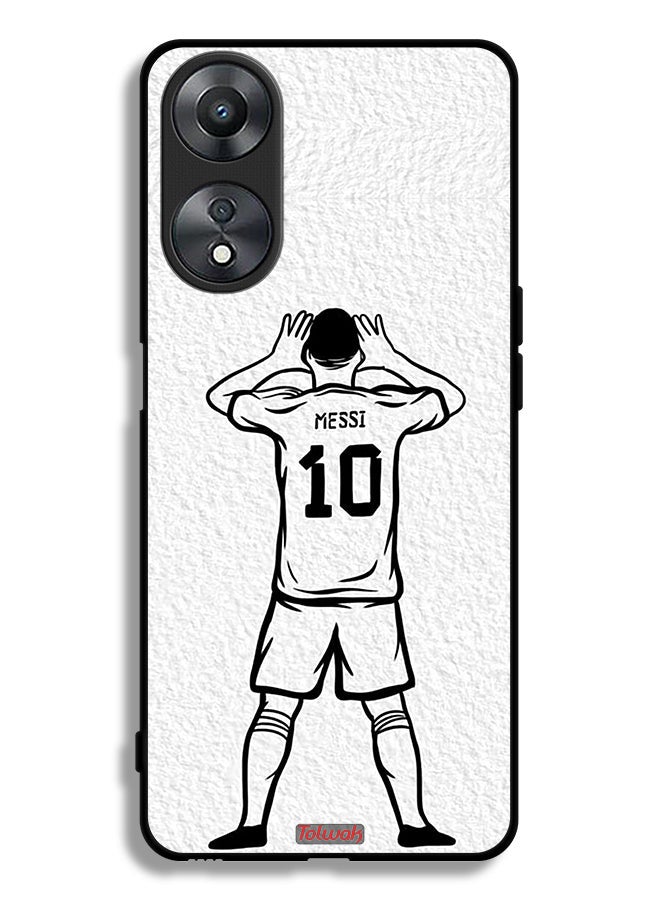 Tolwak Oppo A58 5G Protective Case Cover Messi Sketch - Image 1
