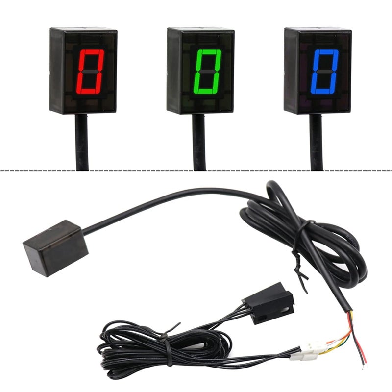 شاشة عرض رقمية LED عملية لتبديل السرعة وعرض التروس للدراجات النارية CTX700 CB1100 VT400 CB400SF CBR650F CB650F - عداد دراجة نارية عملي مع حساس تثبيت لعرض التروس الرقمي - Image 3