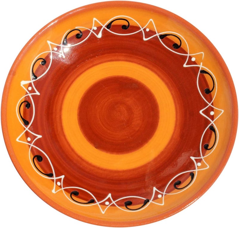 Cactus Canyon Ceramics مجموعة أطباق عشاء صغيرة من السيراميك من كاكتوس كانيون 5 قطع بحجم أوروبي غروب الشمس الإسباني - Image 5