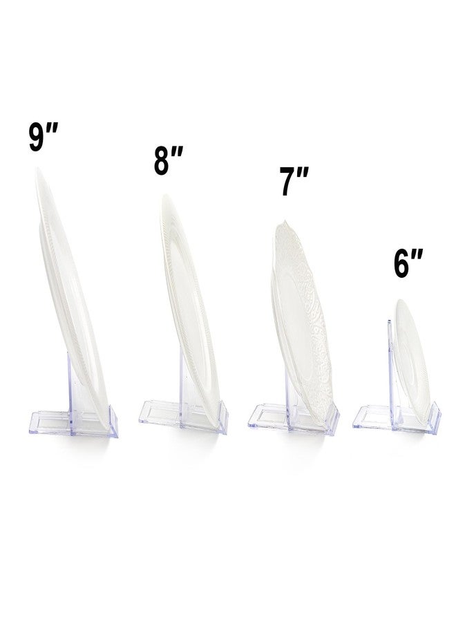 Frcctre 30 Pack Acrylic Easel Stand Plastic Plate Stands Adjustable Clear Acrylic Plate Holder Stand Decorative Stand for Display Plate Picture Book Artworks Home and Party Decoration - Image 4